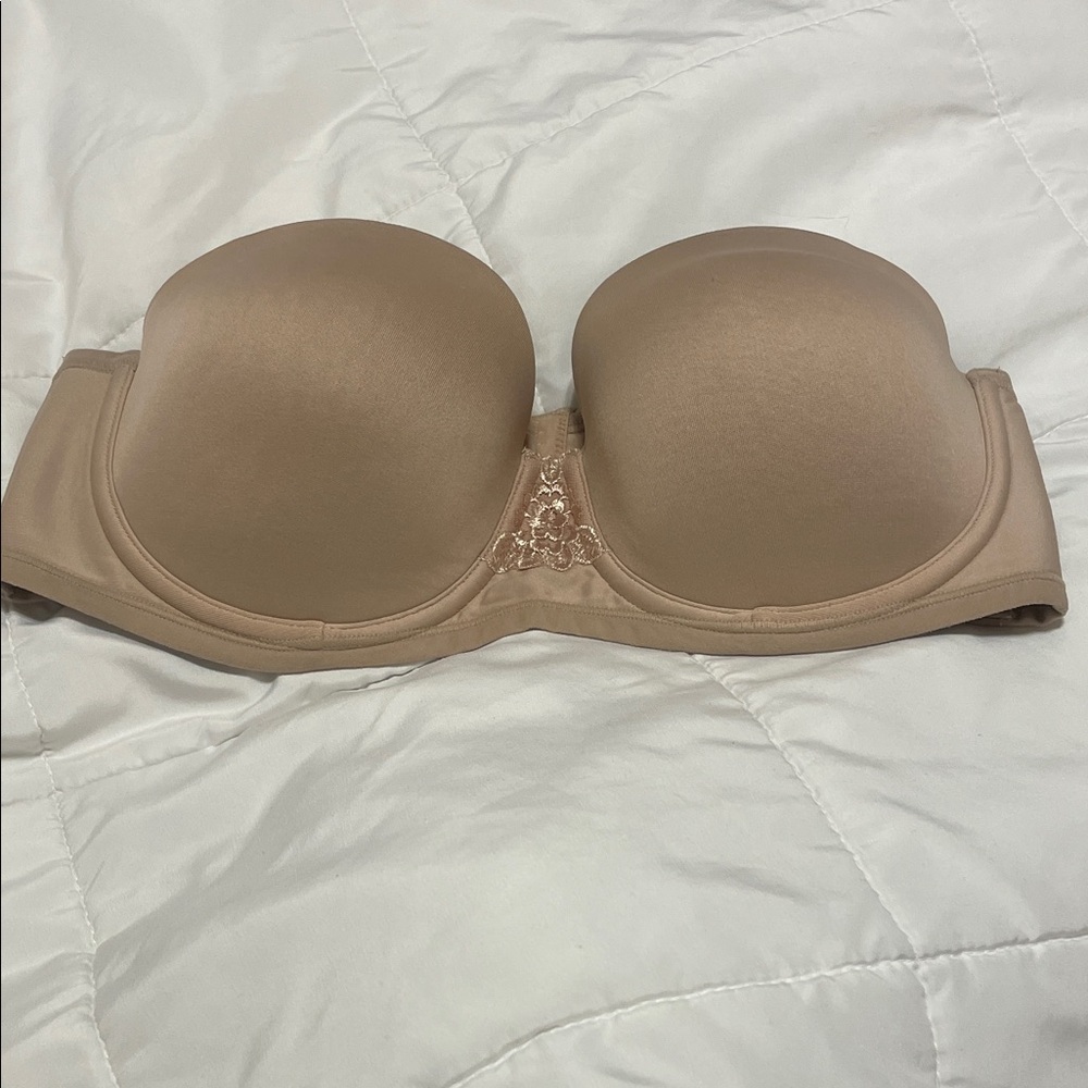 Vanity Fair Strapless Bra in Tan